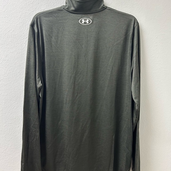🟢 NWT Under Armour Men’s Quarter-Zip Pullover – Olive Green – Size Large - Picture 3 of 4